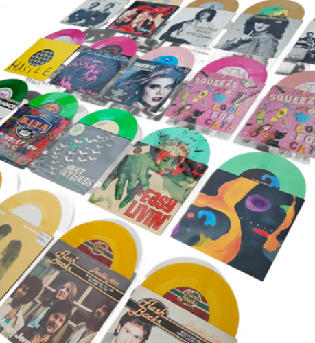 Coloured vinyl records - coloured, 7"
